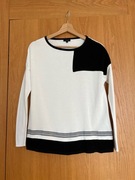 Czarno-biała bluzka (cienki sweterek), Solar - S