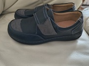 Nowe półbuty, trzewiki szaro czarne 37 kod530