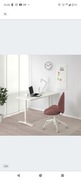 Biurko IKEA BEKANT 140  60 cm  Białe  regulowane manualnie