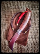 Nóż Opinel Sierpak nr 8 Custom mod grzyby zioła