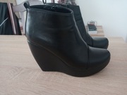 Botki na koturnie roz 37