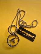 Zestaw cyberpunk 2077 medalion cosplay samuraja plus brelok z logiem gry