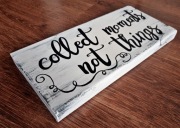 Tabliczka z napisem do domu, deska z napisem boho