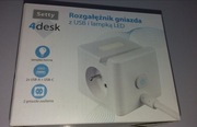 Rozgałężnik gniazda z usb i lampką led Setty Top jakość
