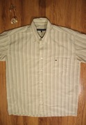 Koszula Tommy Hilfiger r. XL w paski wielokolor kr rękaw bawełna 