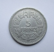 5 Franków 1945 r.  Francja