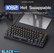 Klawiatura Mechaniczna APAYADO z Pokrętłem Multimedialnym Podświetlenie