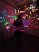 Kapelusz Kowbojski LED Reklama Świetlna. Neon Ozdoba na Ścianę.