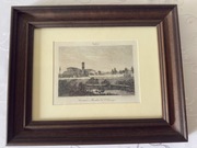 Antyczny Miedzioryt XIX w. Bazylika św. Wawrzyńca za Murami Roma Rzym