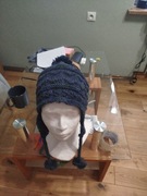 Czapka uszatka 100 procent alpaki 