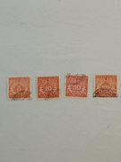 Rok 1919. D25, D26, D29, D30 tzw. rogi obfitości . Kasowane