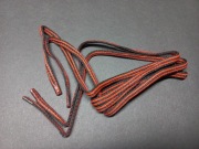 Sznurowadła 90 cm czarne czerwone bawełniane