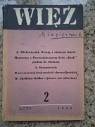 Więź nr 10 (2/1959) Franz Kafka; Rozmowa ze Stanisławem Stommą