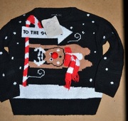 31* reserved Świąteczny sweter zabawny Renifer 3 lat_98cm