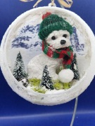 Bombka3d Z  ręcznie wykonanym West Highland white terrier 