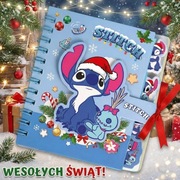 Uroczy notatnik Lilo & Stitch kawaii 9x12 cm z rzepem i zakładkami Disney