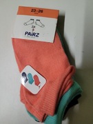 3 pary-skarpety dziewczęce 23-26