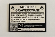 Tabliczki grawerowane dowolny test oraz grafika