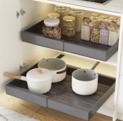 2 Sztuki - Kuchenna Szuflada teleskopowa, Wysuwana Rozszerzana