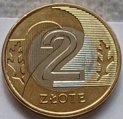 2 zł złote 2023 r. mennicza z woreczka