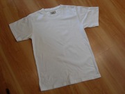 BIAŁY T-SHIRT BAWEŁNIANY NA TRENING WF  ROZM. 158