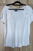 KappAhl biała koszulka tshirt koronka haft M/L