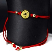 Bransoletka sznurkowa -SKORPION-złota Tylko przedmiot