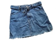 Jeansowa mini spódniczka 34,XS z paskiem Sinsay denim