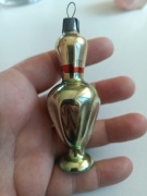 Bombka PRL stara kształtka na choinke lampa