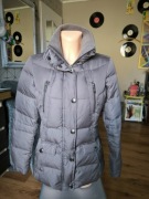 Esprit kurtka damska M Puchowa zimowa szara pikowana taliowana