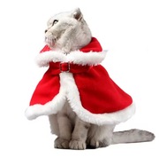 Przebranie Narzutka kamizelka Św. Mikołaja dla kota psa zapinana na rzep