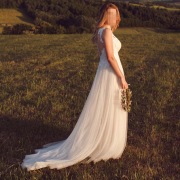 Suknia ślubna Sweetheart 6171 Ivory boho M L tren