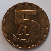 5 zł złotych 1987 r. połysk - ładna
