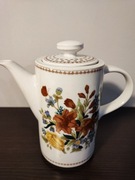 Ciekawy dzbanek porcelanowy Kahla kwiaty
