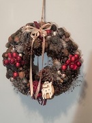 Wianek świąteczny na drzwi, wieniec, 33 cm średnicy