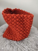 Maxi Komin/szalik handmade kolor rudy oversize