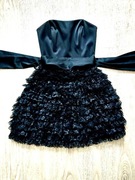 Carina Czarna sukienka balowa wieczorowa midi