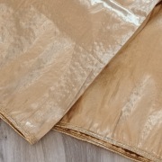 **WIELKI wieczorowy SZAL złota TAFTA brokat 190x85 1950+