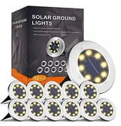 Lampa gruntowa solarna lampy gruntowe IP65 wodoodporne 12 szt