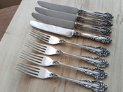 SREBRZONE WIDELCE I NOŻE OBIADOWE