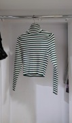 Golf / Zielono-biały / Damski / M / Zara / W paski / Krótki