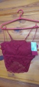 Biustonosz bordowy koronkowy top (42)H&M 