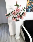 Wysoka donica - Magnolia - sztuczne kwiaty kompozycja 175 cm - Dekoracja