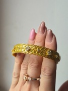 Stara bransoletka złota, sztywna bransoleta Vintage