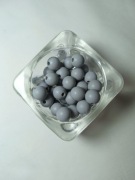 Koraliki silikonowe 9 mm jasny szary 3 szt.