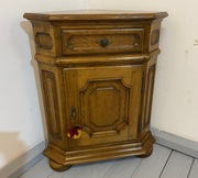 NAROŻNA KOMODA  LITY DĄB Z SZUFLADĄ I SZAFKĄ STAN BDB TRANS. CAŁA PL 