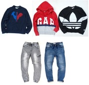 Zestaw 3x bluza GAP Rossignol Adidas + 2 jeansy Reserved  164