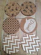 Korkowe podkładki pod szklanki Smukee 