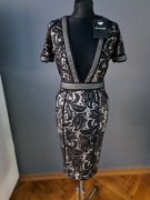 Nowa piękna sukienka z koronką 36/s ołówkowa głęboki dekolt missguided