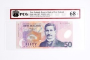 Nowa Zelandia 50 dolarów z 2007 roku grading PCG Superb Gem UNC 68 PP 